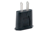 Deluxe Flat Pin Plug to Round Pin Socket Adapter (P-510D)